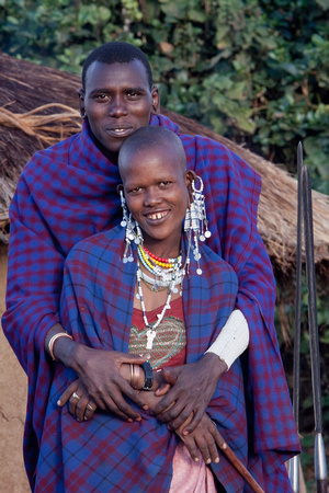 Maasai couple, Tanzania